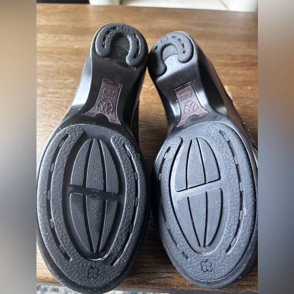 Ariat Brown Leather Clog Slip On Heels Western Comfort Shoes 8.5B - Picture 11 of 11